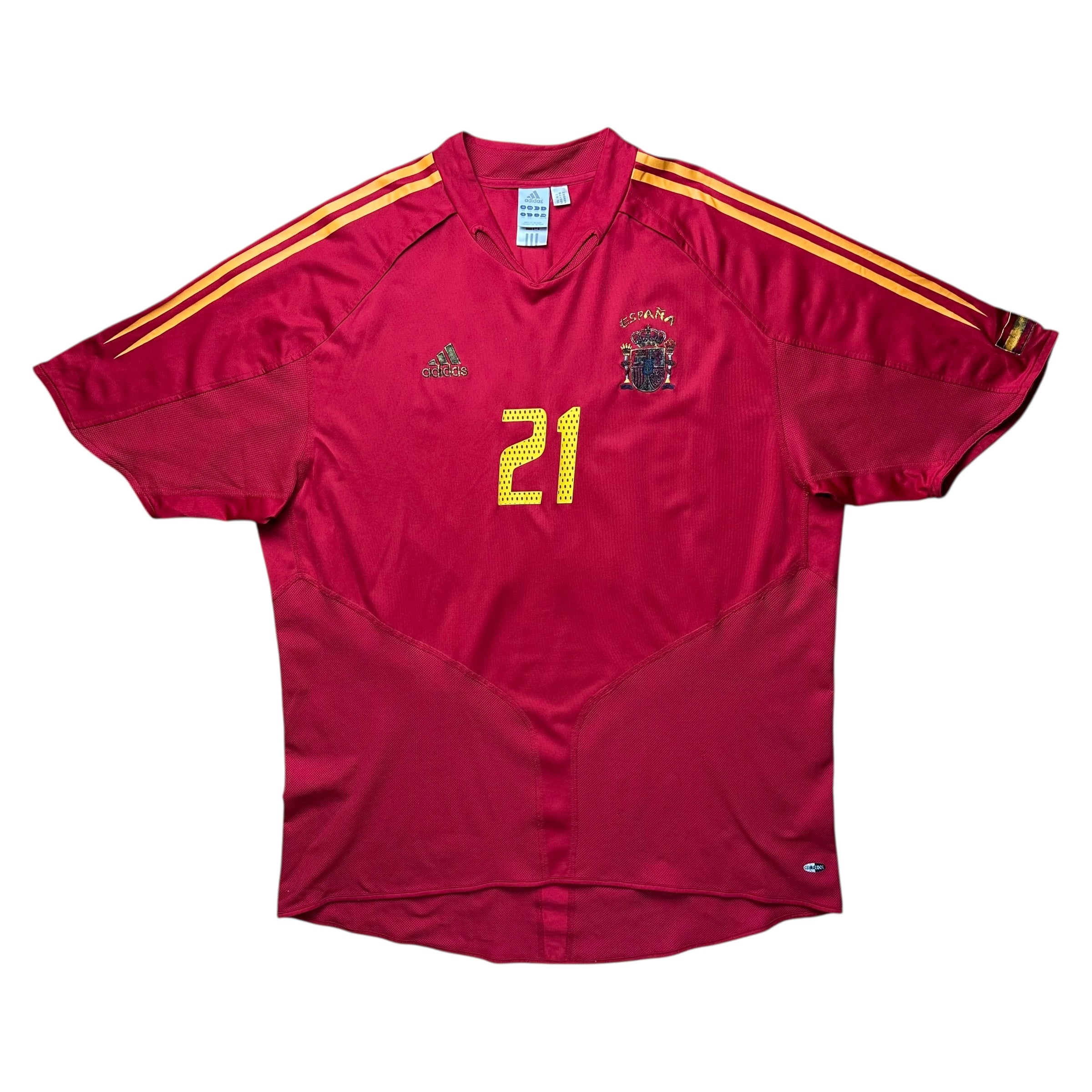 Spain 2004 Home Shirt (XXL) Valeron #21